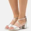 Anna Field LEATHER - Riemensandalette - Silver