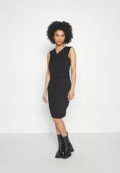 Anna Field Petite DRAPPED NECKLINE SMART BODYCON SLEEVELESS MINI DRESS - Jerseykleid - Black