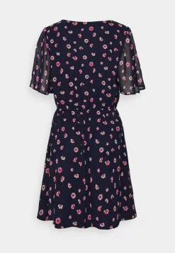 Anna Field V-NECK SLEEVE DRESS - Freizeitkleid - Dark Blue/pink -Anna Field Geschäft 26173ff1ec2c4347860099e9f1f21c5b