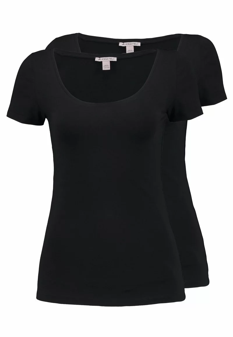 Anna Field 2 PACK - T-Shirt Basic - Black 3 Anna Field 2 PACK - T-Shirt Basic - Black