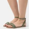 Anna Field LEATHER - Riemensandalette - Khaki -Anna Field Geschäft 4b9fe92e8f9e4660af1bb02bfd4a570c