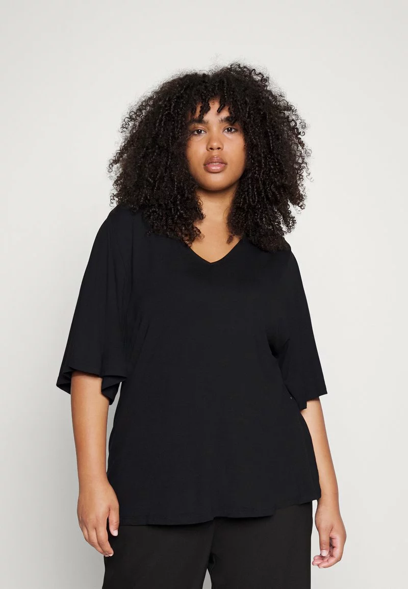 Anna Field Curvy T-Shirt Basic - Black 3 Anna Field Curvy T-Shirt Basic - Black