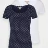 Anna Field 2ER PACK - T-Shirt Print - Navy/white -Anna Field Geschäft 9cbe316acd414fef89a8cfd7203de34f