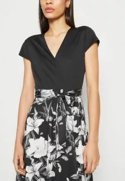 Anna Field Jerseykleid - Black/grey/white -Anna Field Geschäft 9e3d7045640742e7aac9deb27f57ac0b