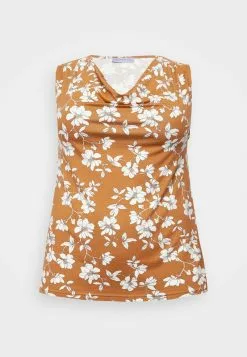 Anna Field Curvy Top - Brown/white -Anna Field Geschäft a672a4ef199846bf9f1439799c50bba8 1