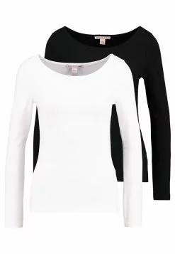 Anna Field Petite 2PACK - Langarmshirt - Black/white