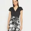 Anna Field Jerseykleid - Black/grey/white