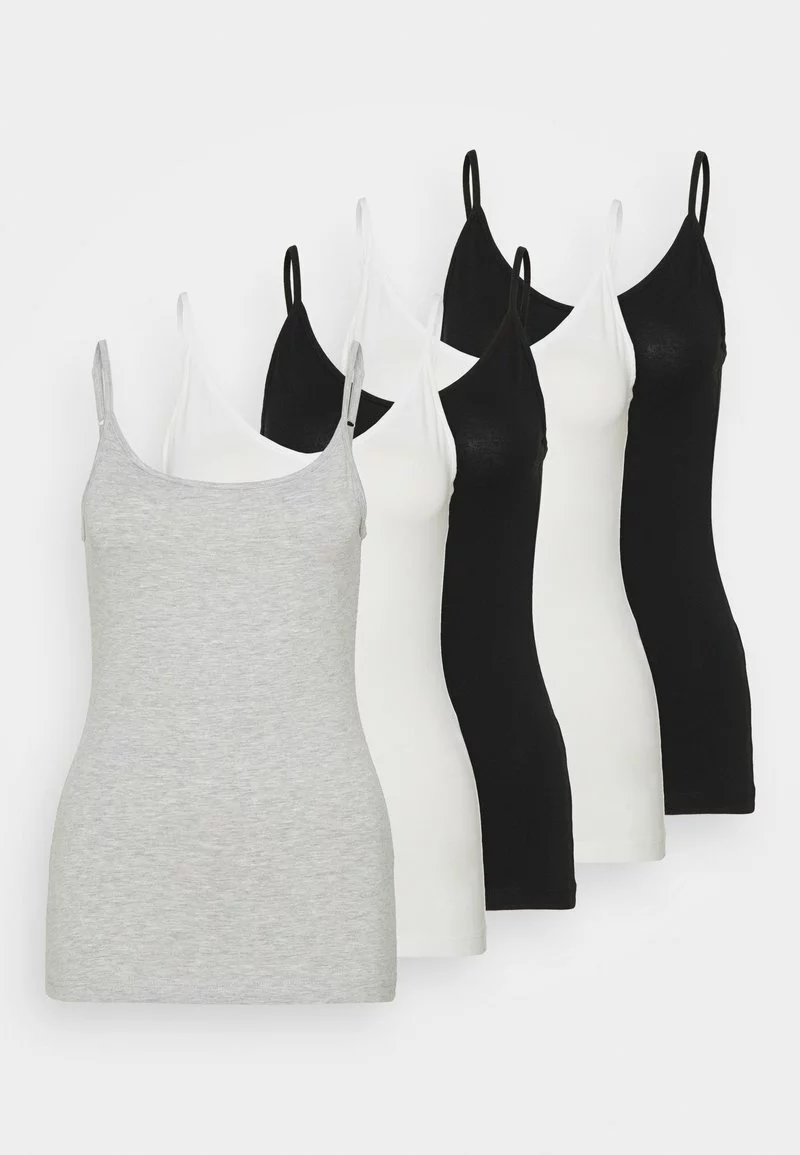 Anna Field 5 PACK - Top - Black/white/mottled Light Grey 3 Anna Field 5 PACK - Top - Black/white/mottled Light Grey